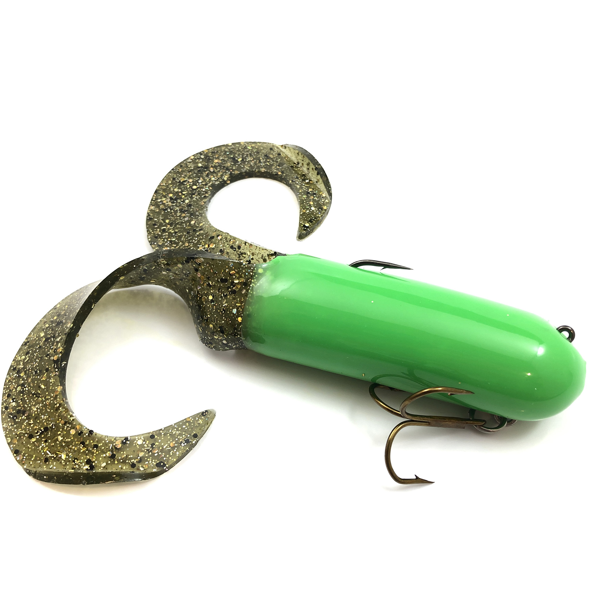 Red October Baits Twisted Tubes Mid Depth 10 Flowage Green - Jerkmania